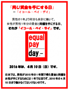 2016年度イコール・ペイ・デイ全国大会開催！