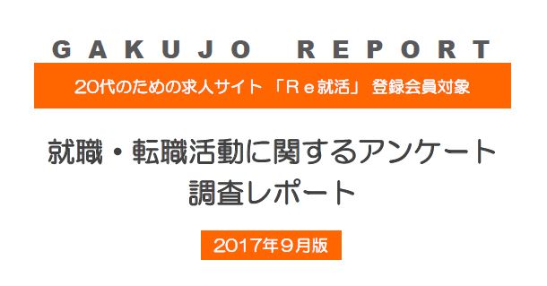 「Re就活」の学情、第二新卒・既卒の就職・転職活動に関する調査を実施