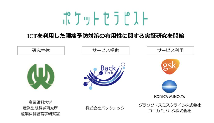 腰痛対策アプリ「ポケットセラピスト」検証開始