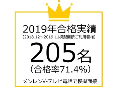 ロキワークスの面接対策サービス「メンレンV」、2019年度の合格実績を公表