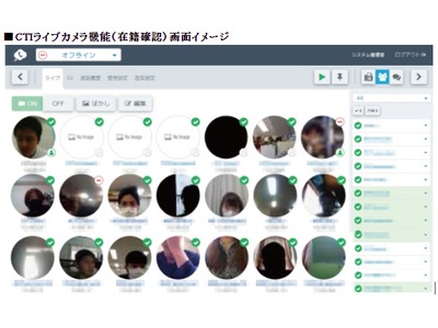 テレワーク時の在席確認ができるシステム「Cloudライブカメラ」、提供開始