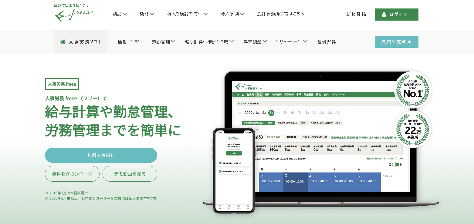 「人事労務freee」と「MIRAIC」、「社員の未来の貢献度が見える」システムで連携