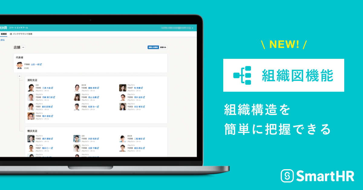 クラウド人事労務ソフト「SmartHR」、従業員情報を活用する「組織図」機能を公開