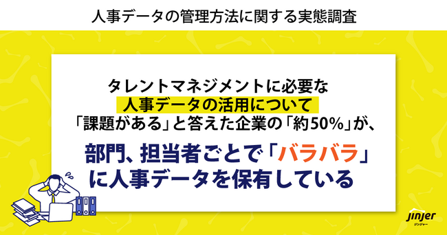 人事データの管理方法について調査、約半数が「課題がある」と回答